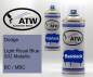 Preview: Dodge, Light Royal Blue S/G Metallic, BC / MBC: 400ml Sprühdose + 400ml Klarlack - Set, von ATW Autoteile West.